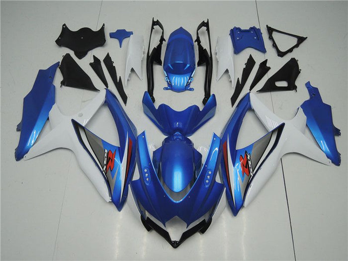 MSB Injection Blue White Fairing Fit for  2008-2010 GSXR 600 750 v063
