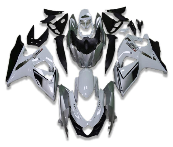 US STOCK NT Aftermarket Injection ABS Plastic Fairing Fit for GSXR 1000 2009-2016 White Silver Black N046 Available in CA