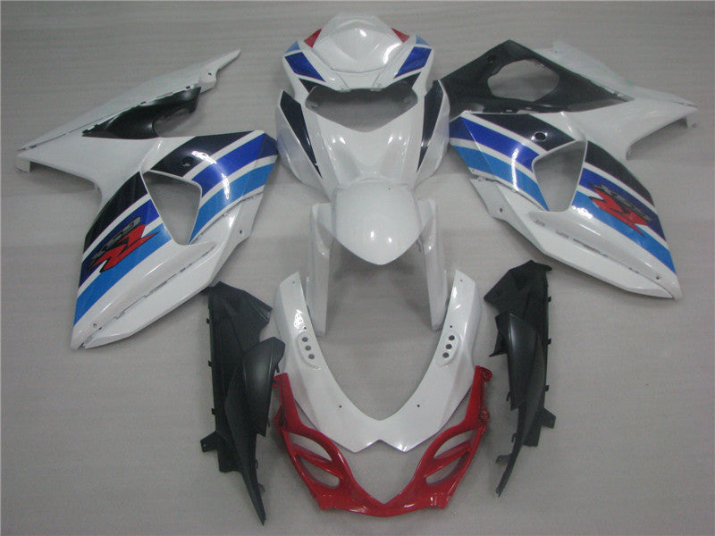 US STOCK NT Aftermarket Injection ABS Plastic Fairing Fit for GSXR 1000 2009-2016 White Blue N013 Available in CA