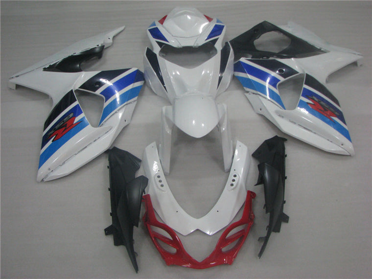 NT Fairing Fit for Suzuki 2009-2016 GSXR 1000 N013- White Blue | ABS Injection, US Stock