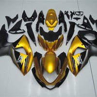 NT Aftermarket Injection ABS Plastic Fairing Fit for GSXR 1000 2009-2016 Golden Black N038