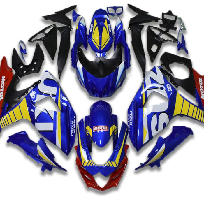 NT Injection Kit Blue Fairing ABS Set Fit for  2009-2016 GSXR 1000 Blue Yellow Red N045