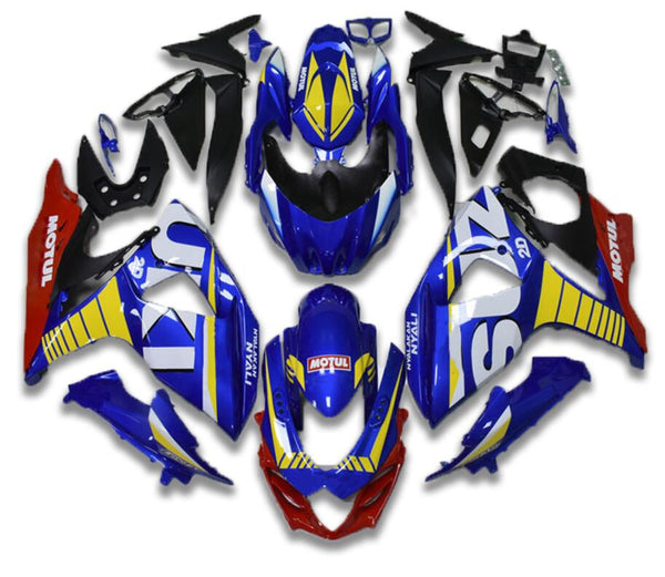 NT Injection Kit Blue Fairing ABS Set Fit for  2009-2016 GSXR 1000 Blue Yellow Red N045
