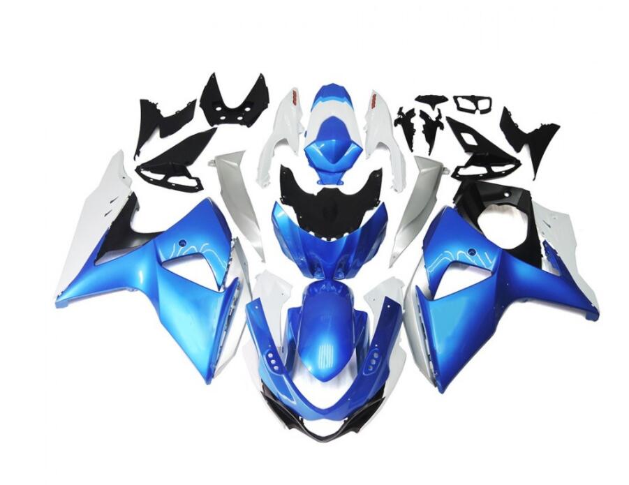NT Fairing Fit for Suzuki 2009-2016 GSXR 1000 N052- Blue White Silver | ABS Injection