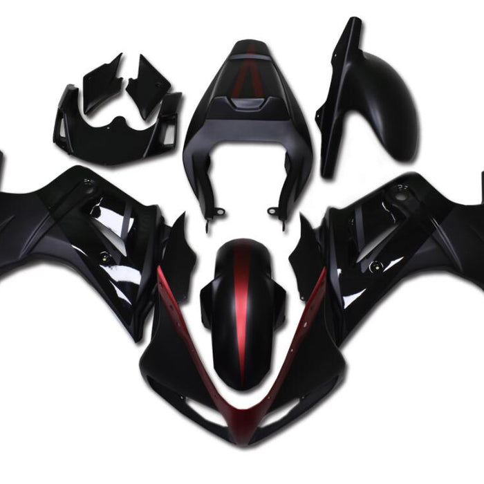NT Aftermarket ABS Plastic Fairing Kit Fit for SV650 2003-2008 Black Red N002
