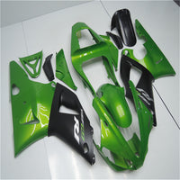 NT Aftermarket Injection ABS Plastic Fairing Fit for YZF R1 2000-2001 Green Black N003