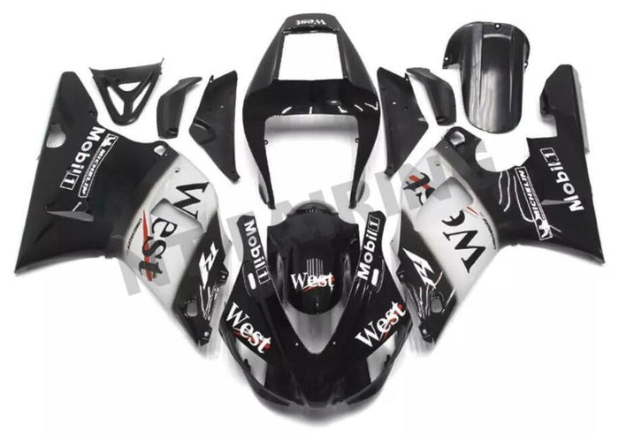 NT Aftermarket Injection ABS Plastic Fairing Fit for YZF R1 1998-1999 Glossy Black White N032