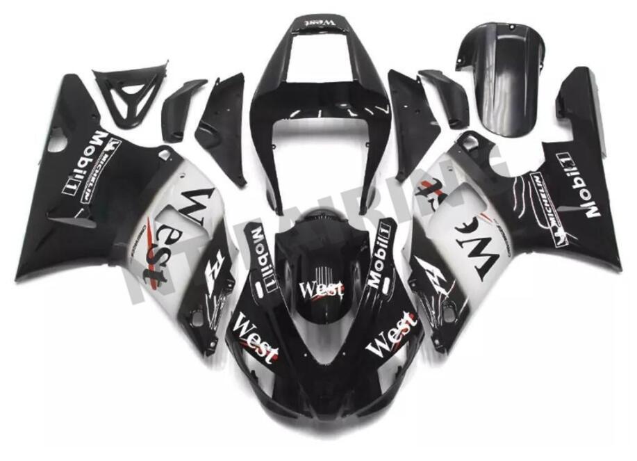 NT Fairing Fit for Yamaha 1998-1999 YZF-R1 N032- Glossy Black White | ABS Injection
