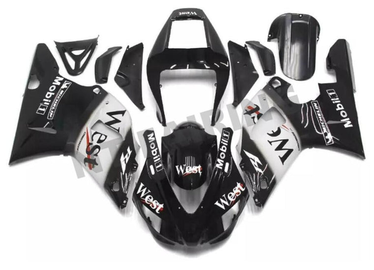 NT Fairing Fit for Yamaha 1998-1999 YZF-R1 N032- Glossy Black White | ABS Injection