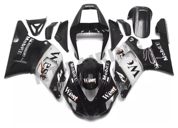 NT Aftermarket Injection ABS Plastic Fairing Fit for YZF R1 1998-1999 Glossy Black White N032