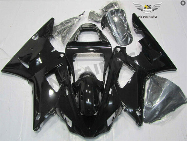 NT Aftermarket Injection ABS Plastic Fairing Fit for YZF R1 2000-2001 Glossy Black N041
