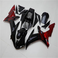 US STOCK NT Aftermarket Injection ABS Plastic Fairing Fit for YZF R1 2002-2003 Black Red N001 Available in TX