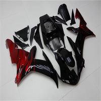 US STOCK NT Aftermarket Injection ABS Plastic Fairing Fit for YZF R1 2002-2003 Black Red N001 Available in TX