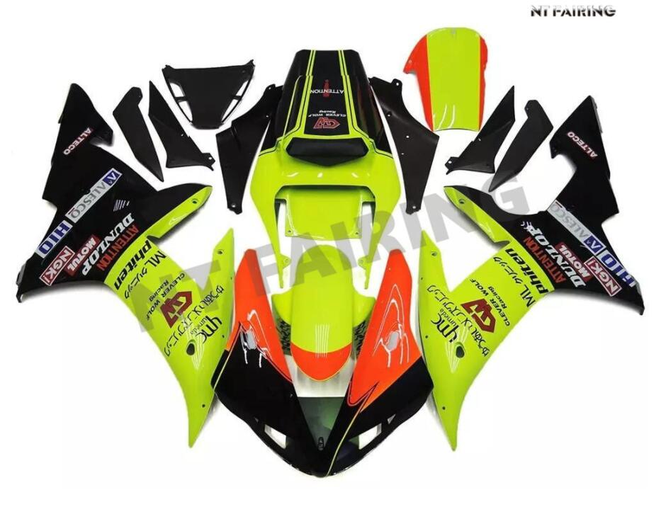 NT Fairing Fit for Yamaha 2002-2003 YZF-R1 N033- Green Red Black | ABS Injection