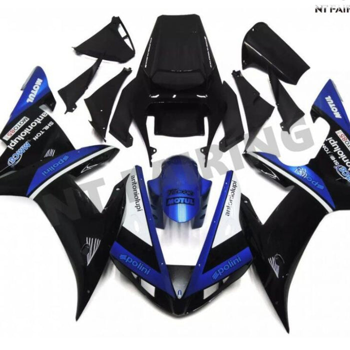 US STOCK NT Aftermarket Injection ABS Plastic Fairing Fit for YZF R1 2002-2003 Black Blue N034 Available in CA