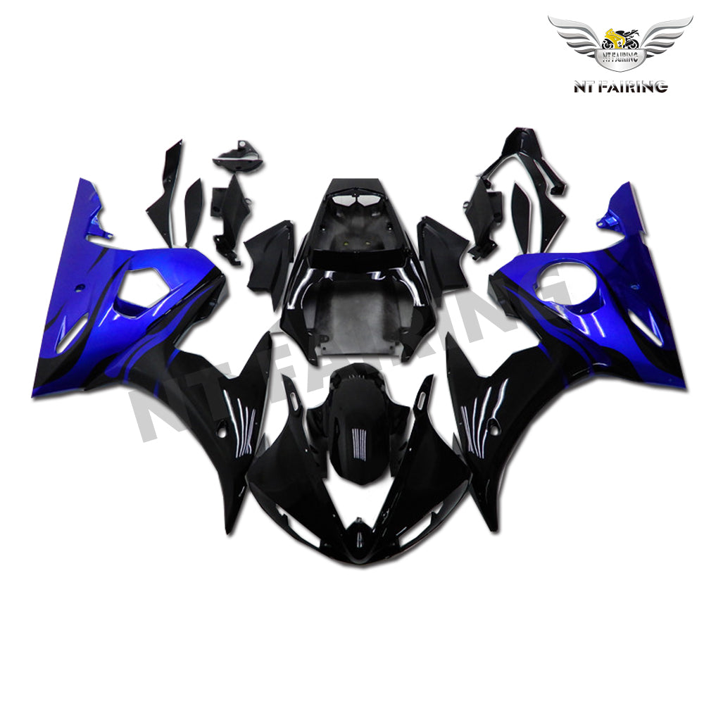 NT Fairing Fit for Yamaha 2003-2005 YZF-R6 N044- Blue Black | ABS Injection, US Stock