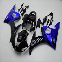 NT Aftermarket ABS Plastic Injection Fairing Kit Fit for YZF R6 2003-2005 Blue Black N044