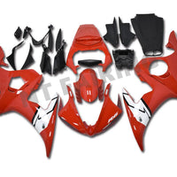 NT Aftermarket Injection ABS Plastic Fairing Kit Fit for YZF R6 2003-2005 Red White N054