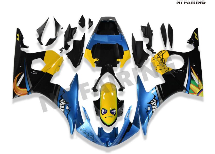 NT Fairing Fit for Yamaha 2003-2005 YZF-R6 N064- Shark | ABS Injection