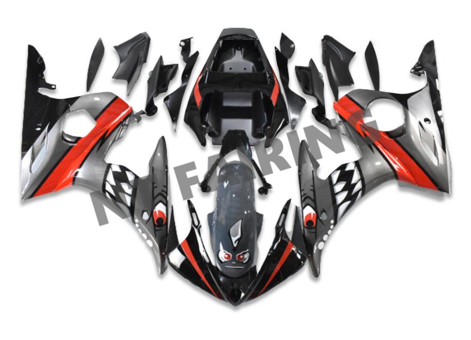 NT Fairing Fit for Yamaha 2003-2005 YZF-R6 N066- Gray Orange Shark | ABS Injection