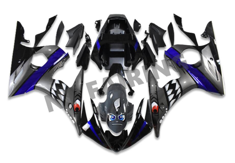 NT Fairing Fit for Yamaha 2003-2005 YZF-R6 N067- Gray Blue Shark | ABS Injection