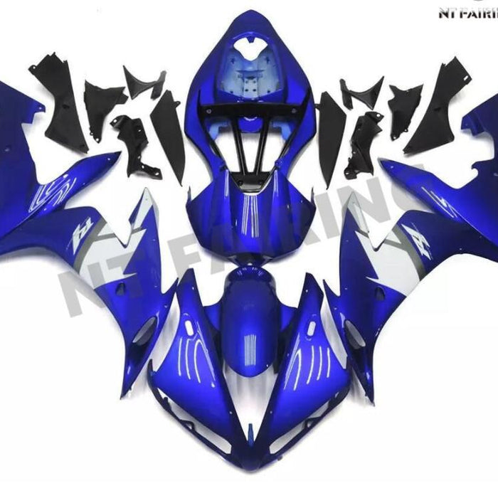 US STOCK NT Aftermarket Injection Fairing Kit Fit for YZF R1 2004-2006 Blue White N077 Available in CA