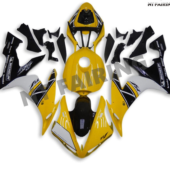 NT Aftermarket Injection Fairing Kit Fit for YZF R1 2004-2006 Yellow White Black N011
