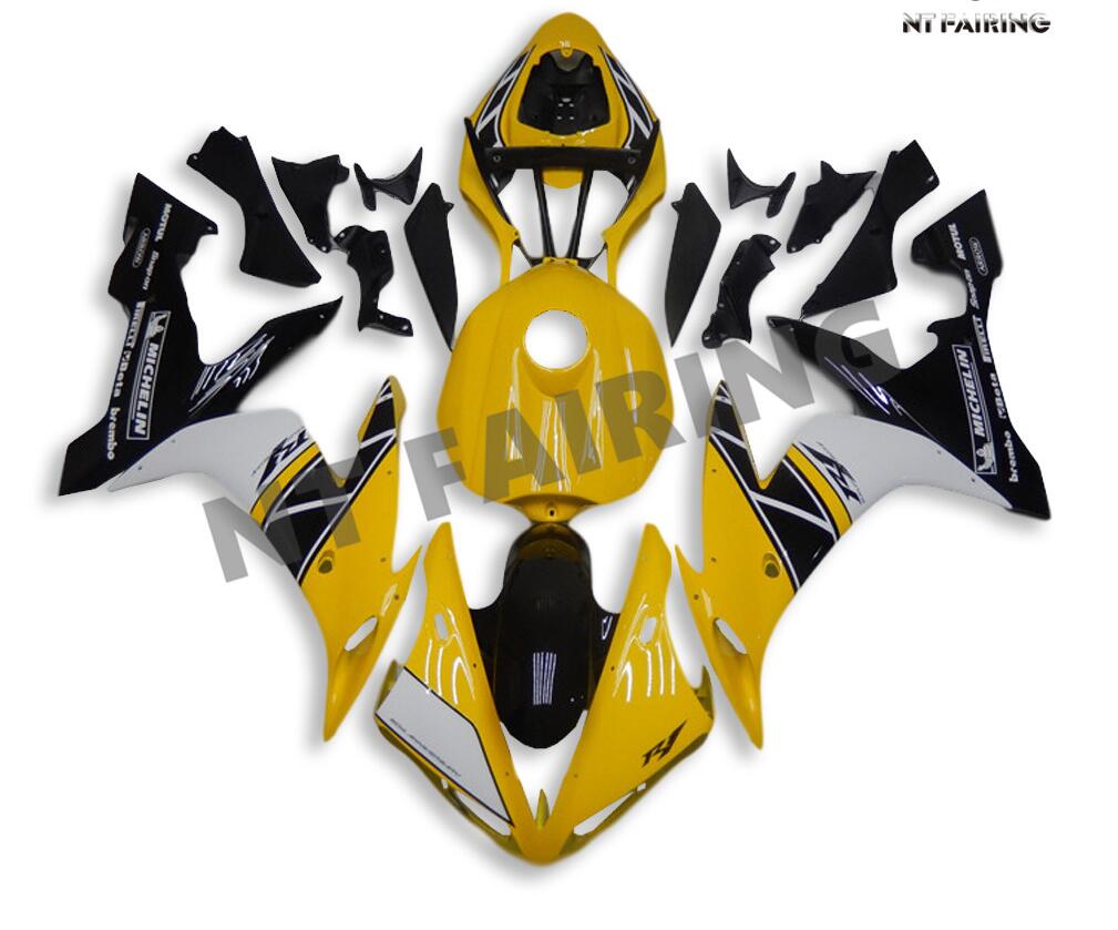 NT Fairing Fit for Yamaha 2004-2006 YZF-R1 N011- Yellow White Black | ABS Injection