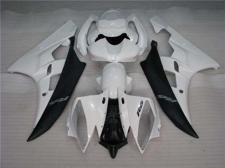 US STOCK NT Aftermarket Injection ABS Plastic Fairing Fit for YZF R6 2006-2007 White Black N001 Available in CA