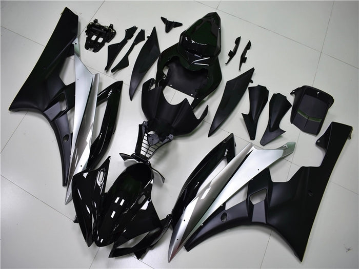 NT Aftermarket Injection ABS Plastic Fairing Fit for YZF R6 2006-2007 Silver Black N012