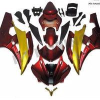 NT Aftermarket Injection ABS Plastic Fairing Fit for YZF R6 2006-2007 Red Gold N090