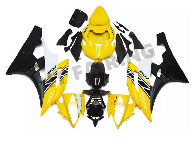 NT Fairing Fit for Yamaha 2006-2007 YZF-R6 N102- Yellow White Black | ABS Injection