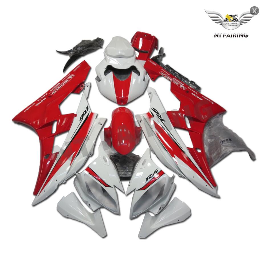 NT Fairing Fit for Yamaha 2006-2007 YZF-R6 N105- Red White | ABS Injection