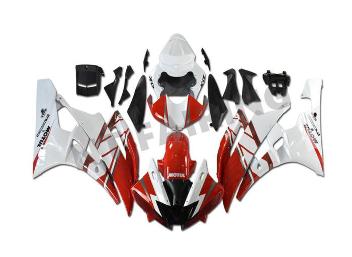 NT Aftermarket Injection ABS Plastic Fairing Fit for YZF R6 2006-2007 Red White N111