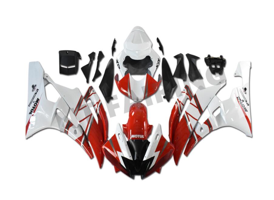 NT Fairing Fit for Yamaha 2006-2007 YZF-R6 N111- Red White | ABS Injection