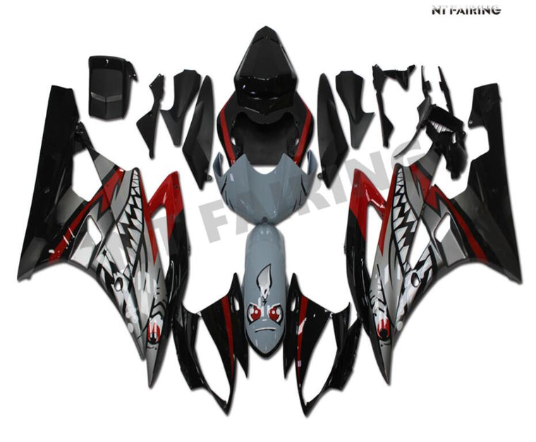 NT Fairing Fit for Yamaha 2006-2007 YZF-R6 N112- Red Gray Black Shark | ABS Injection