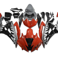 NT Aftermarket Injection ABS Plastic Fairing Fit for YZF R6 2006-2007 Red Gray Shark N121