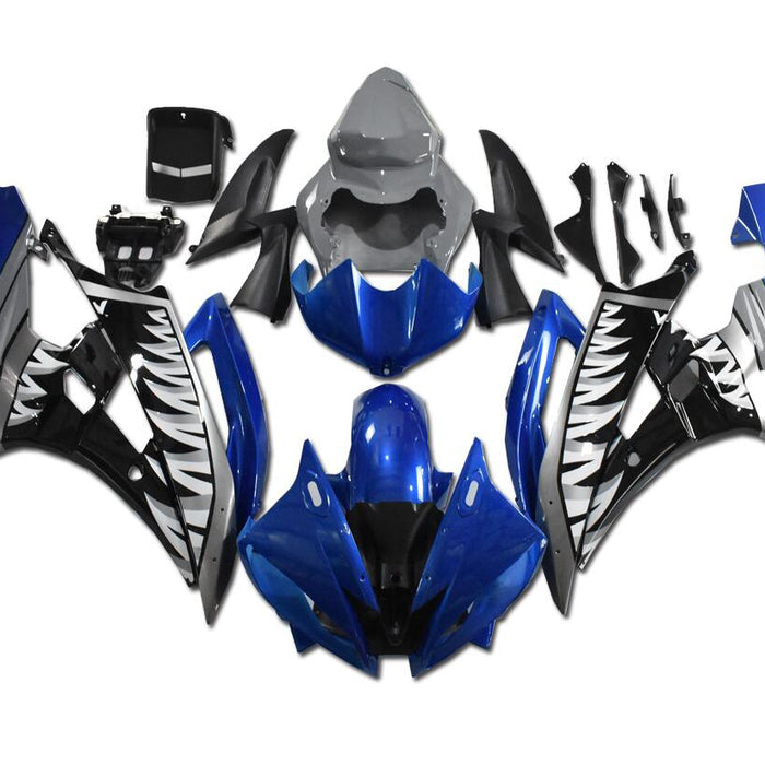 NT Aftermarket Injection ABS Plastic Fairing Fit for YZF R6 2006-2007 Blue Gray Shark N122