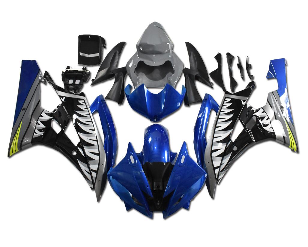 NT Fairing Fit for Yamaha 2006-2007 YZF-R6 N122- Blue Gray Shark | ABS Injection