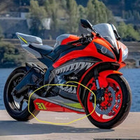 NT Aftermarket Injection ABS Plastic Fairing Fit for YZF R6 2006-2007 Orange Gray Shark N0001