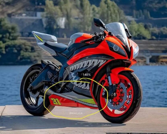 NT Aftermarket Injection ABS Plastic Fairing Fit for YZF R6 2006-2007 Orange Gray Shark N0001