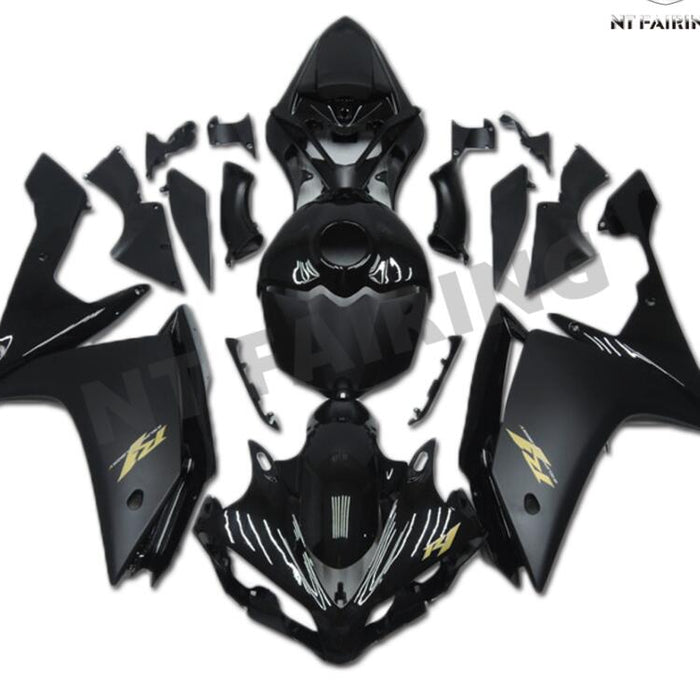 NT Aftermarket Injection ABS Plastic Fairing Fit for YZF R1 2007-2008 Black N032