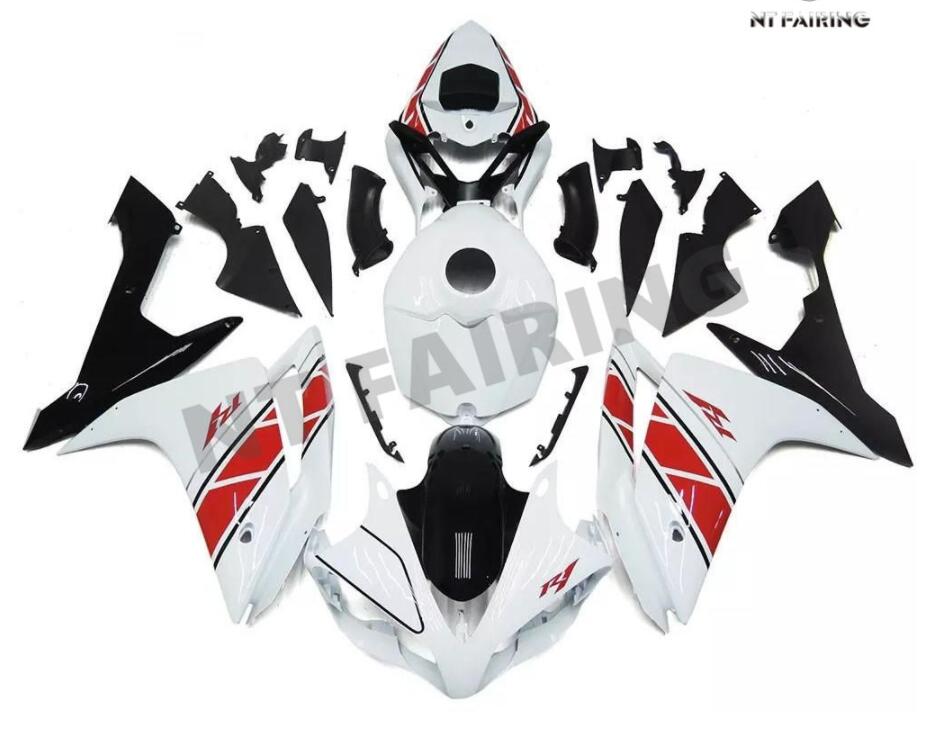 NT Fairing Fit for Yamaha 2007-2008 YZF-R1 N066- Red White Black | ABS Injection, US Stock