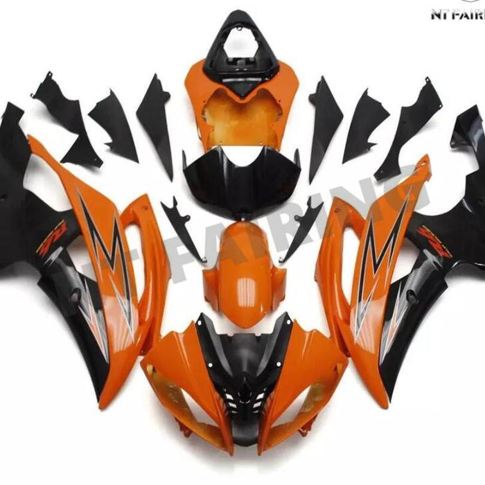 NT Aftermarket Injection ABS Plastic Fairing Fit for YZF R6 2008-2016 Orange Black N082