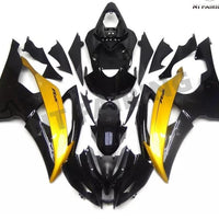 NT Aftermarket Injection ABS Plastic Fairing Fit for YZF R6 2008-2016 Black Gold N092