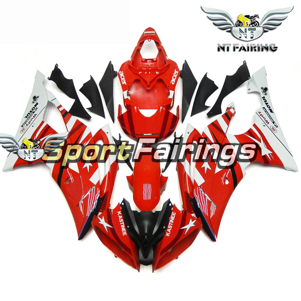 NT Fairing Fit for Yamaha 2008-2016 YZF-R6 N093- Red White | ABS Injection