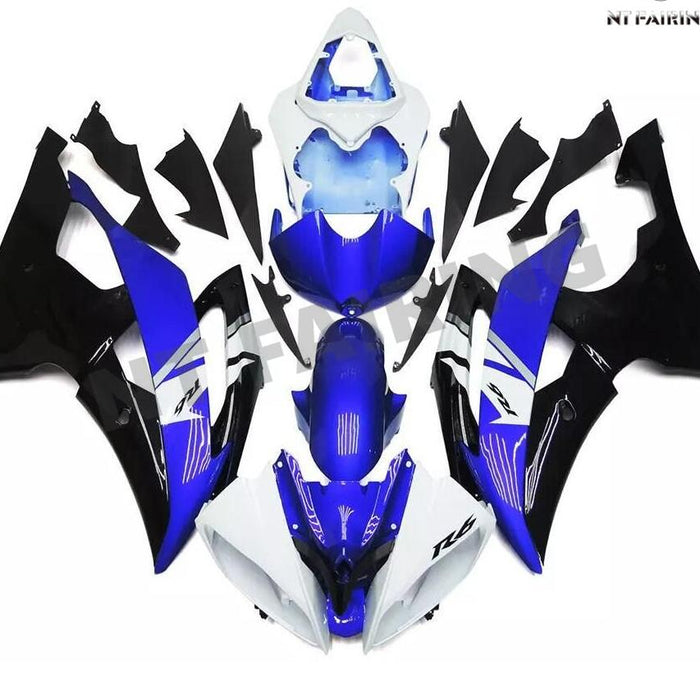 US STOCK NT Aftermarket Injection ABS Plastic Fairing Fit for YZF R6 2008-2016 Blue White Black N101 Available in CA