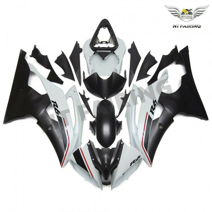 NT Aftermarket Injection ABS Plastic Fairing Fit for YZF R6 2008-2016 White Black N103