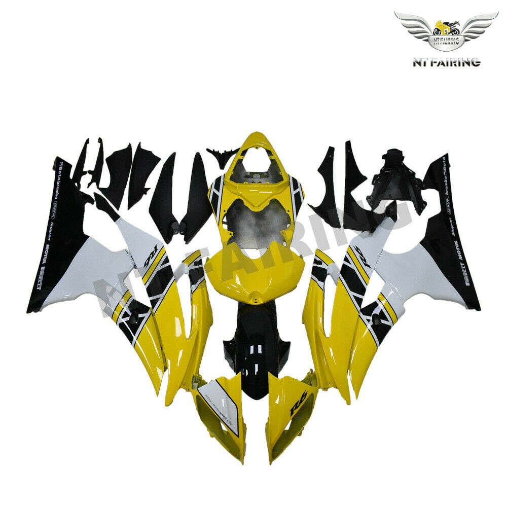 NT Fairing Fit for Yamaha 2008-2016 YZF-R6 N129- Yellow White Black | ABS Injection