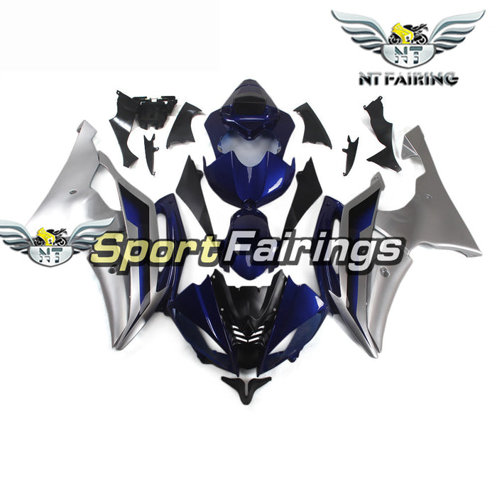 NT Aftermarket Injection ABS Plastic Fairing Fit for YZF R6 2008-2016 Blue Silver